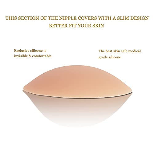 Chanie Womens 3 Pairs Comfortable Silicone Adhesive Invisible Pasties Nipple Covers #TOP3