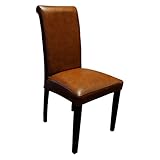 Fertig montiert Quattro Meble Antic Braun Glanz Echtleder Stühle Arthur Lederstühle Echt Leder Antique Tabac Esszimmerstuhl Lehnstuhl Rindsleder Volleder Esszimmerstühle