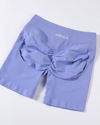 Image of AUROLA Influence Workout Shorts for Women,2.5 3.5 4.5 5.5 6.5 No Roll Up Squat Proof Scrunch Seamless Compression Gym Short