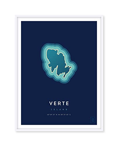 Affiche de l'île Verte cadeau idéal de décoration ikonik 30x40