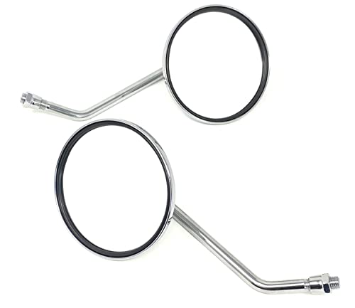 Paire Rond Chrome Scooter Cyclomoteur Rétroviseur - Universel - 8mm