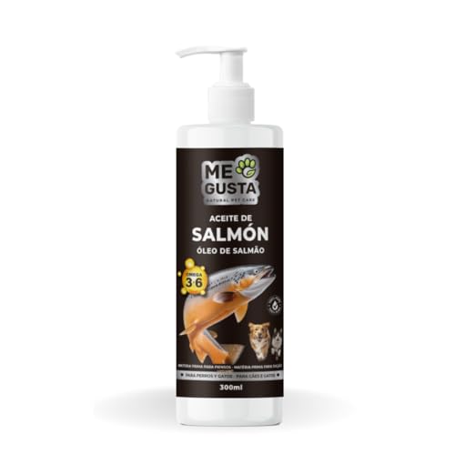 ME Gusta Huile de Saumon pour Chiens et Chats | Optimise Le système immunitaire | Renforce Les articulations et Les os | Réduit Les problèmes de Peau | 300...