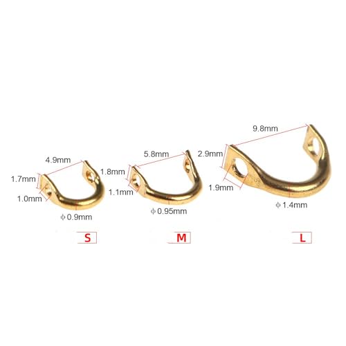Set de 200 conectores en U de latón Easy-Spin para señuelos miniatura 2