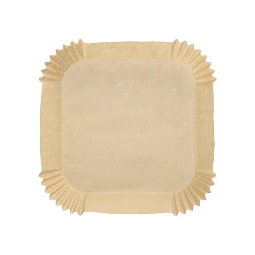 100 Backpapiere 16 cm x 16 cm x 4,5 cm braun für Heißluftfritteusen (10 x 100 = 1000 Stück)