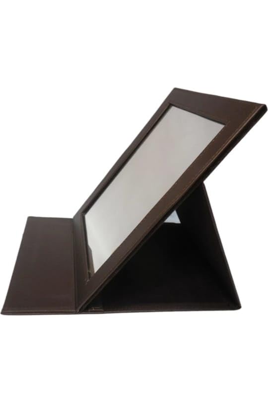Folding Portable Brown Book Mirror for Counter Tops, Jewellery Shops, Opticians, Home, Makeup-image-32