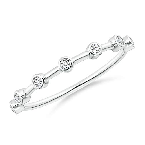 Lab Grown Diamond Bezel Set Half Eternity Womens Band in 14k Solid Gold/Sterling Silver | April Birthstone Jewelry, Wedding, Valentine, Birthday, Anniversary, Christmas Gift For Women3