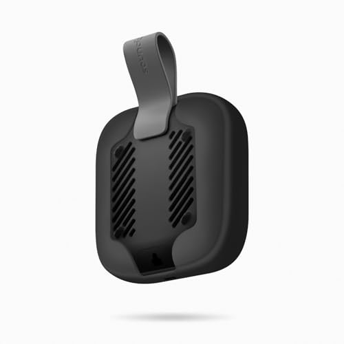 Image of Geiomoo Silicone Cover for Anker Soundcore Boom Go 3i Case, Soft Flexible Scratch Resistant Protective with Carabiner (Black)