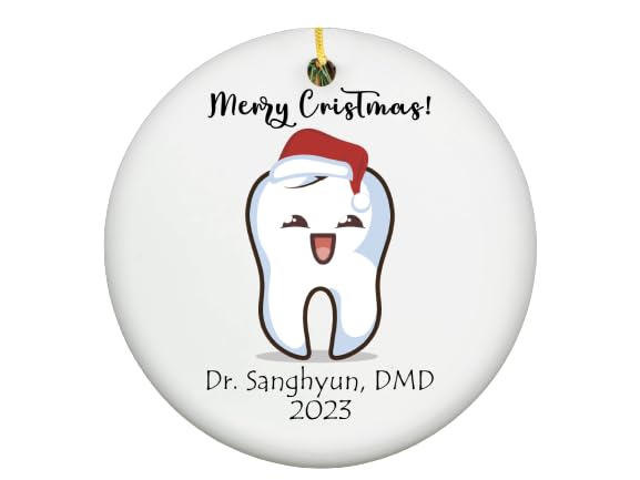 CUSTOM DENTIST Holiday Decor, Dental School Gift, Personalized Dental Holiday Decor, Tooth Holiday Decor, Dental Student Gift