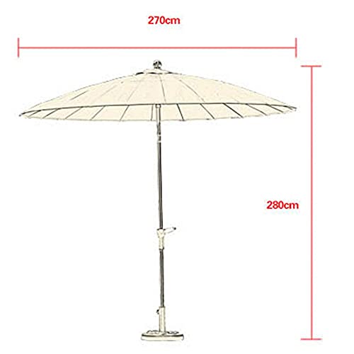Sombrilla para terraza XJBTBA con mástil robusto de aluminio y manivela 3