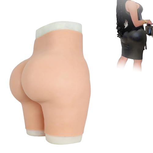 Pantalones de culo de silicona con control de vagina falsa para curvas
