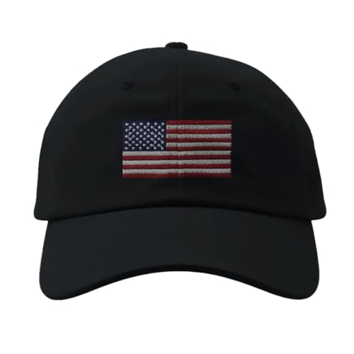 Casquette Drapeau des États-Unis Noir style américain décontracté