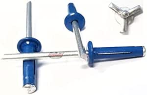 White 3/16" Small Head Tri-Fold Exploding Aluminum Mandrel Pop - Foto 9