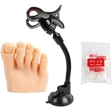 Half Foot Designs Practice Fake Foot Model Flexible Soft Silicone Prosthetic Manicure Tool for Nails Tips Art Training