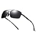 ELITERA Lightweight Square Polarized Sunglasses For Men UV400 protection E2458 (black&black gray, 62)