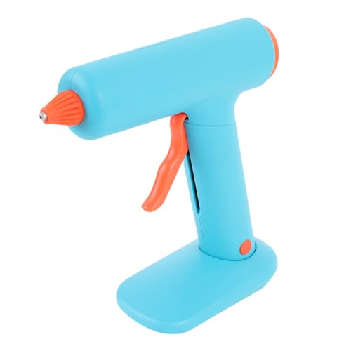 Hamwesh Pistola de Pegamento Caliente, Pistola de Pegamento Termofusible Recargable Inalámbrica de Calentamiento Rápido de 20 W, de Inalámbrica con Base y Cable de Carga Tipo C para Arte,