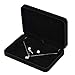 Large Velvet Jewelry Set Box, Big Necklace and Ring Earring Pendant Gift Box, Pearl Necklace/Chunky Necklace Jewelry Storage Case (Black)