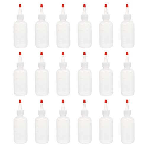 NAMOARLY 18pcs 120ml Plastic Dispensing Bottles with Squeezing Cap Hairdressing Tools for Coloring Liquid