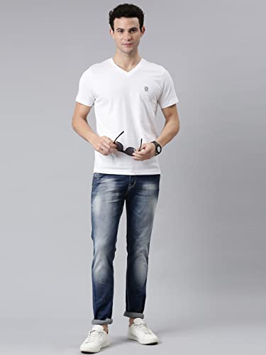 Image of F A S O Mens Organic Cotton V-Neck T-Shirt
