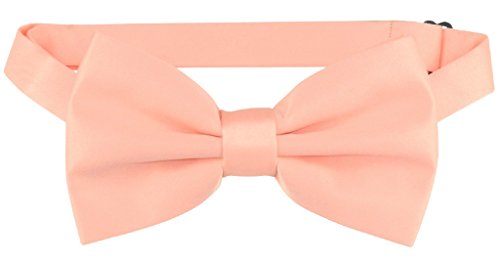 Men's Dress Vest & BowTie Solid PEACH Color Bow Tie Set for Suit or Tuxedo3