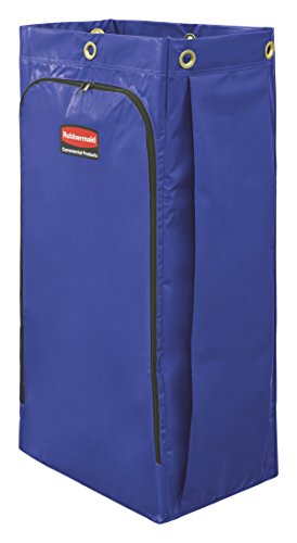 Image of Rubbermaid Commercial Products High-Capacity Cleaning /Utility Cart Bag, 34-Gallon, Blue, Compatible with Rubbermaid Cleaning Carts