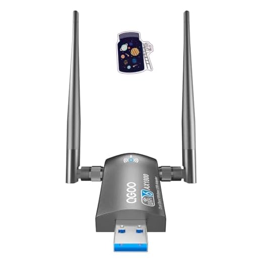 USB WiFi 6 Wireless Adapter for PC, QGOO AX1800 USB 3.0 WiFi Dongle Dual Band 5Ghz/2.4Ghz High Gain Dual 5dBi Antennas 802.11ax MU-MIMO Wireless Network Adapter for Desktop Laptop Windows 11/10/7