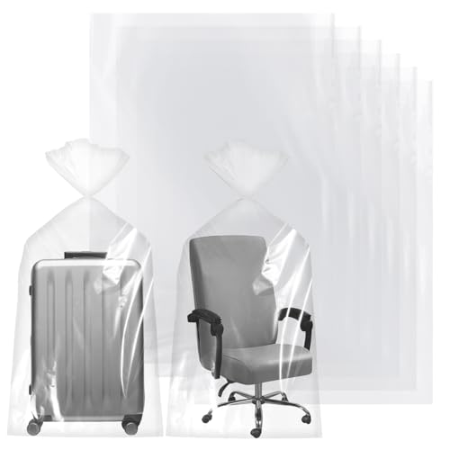 6 Piezas Bolsas Almacenamiento Plástico Transparente Extra Grandes,100×152 CM Bolsa Mmuy Grande Almacenaje,Reutilizables,Bolsas Mudanza Grandes Resistentes,para Edredones,Maletas,Juguetes