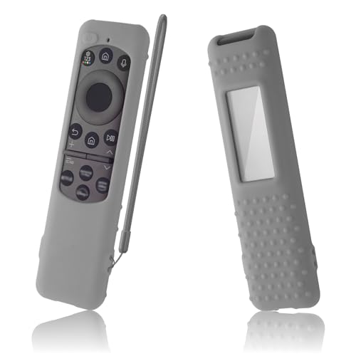 AKSHFETH Silicone Cover for Samsung TM2560E BN59-01480L Remote Protective Case Compatible with Samsung BN59-01432 TM2360E Smart TV Remote Light Weight Sleeve (Grey)