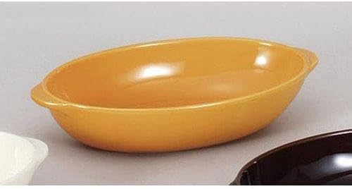 Set of 5, Individual Japanese Pottery, Orange Au Gratin Plate, L (Ma), 9.8 x 5.5 x 2.0 inches (25 x 14 x 5.2 cm) [Restaurants, Ryokan, Japanese Tableware, Commercial Use, Tableware]
