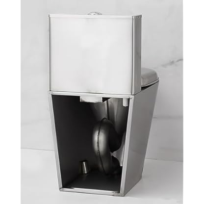 304 Edelstahl-Spül-WC, Frostschutz, riss- und geruchsresistent, ideal für Krankenhäuser, Züge, Wohnmobile und hygienisch – Bild 4