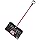 Bully Tools Snow Shovel with Fiberglass D-Grip – Heavy Duty Wide Scoop and Push Shovel for Driveway, High Strength Steel Tool