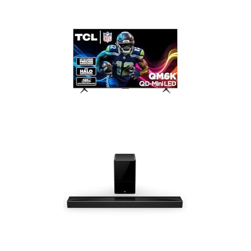 Image of TCL 85-Inch QM6K QLED 4K Smart QD-Mini LED TV with Google TV (85QM6K, 2025 Model) + Q75H Q Class 5.1.2 Channel Soundbar with Dolby Atmos