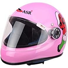 ASR Junior Super Kids Full Face Helmet for Kids from 2 to 5 Years (Pink, Size-Small) Kids Helmet for Bike