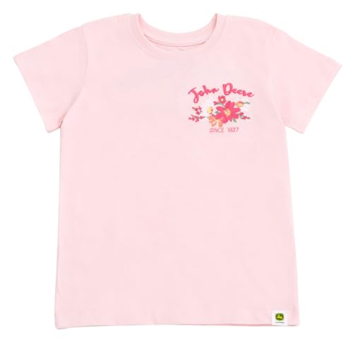 John Deere Farm Animals Girls T-Shirt Toddler to Little Kid Sizes (2T - 7-8)