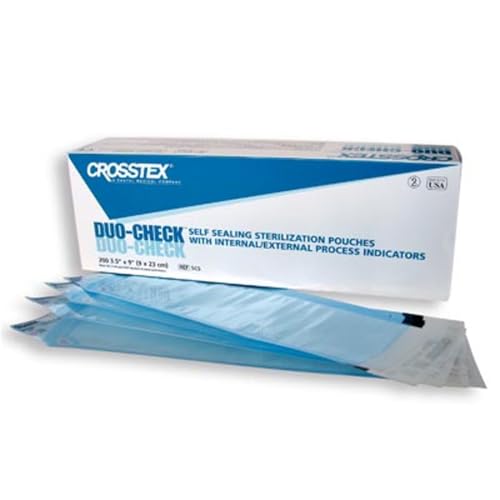 Crosstex CR-SCL2 Sure-Check Self-Seal Sterilization Pouch, 7.5