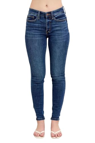 Judy Blue Handsand Mid Rise Skinny (31) Blue