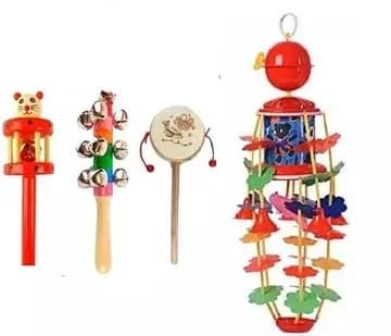 Little Mind Hanging Toy Jhoomer Merry Go Round Toy with Wooden Sound Making Rattle Set for New Born Baby with RattlesSoothing Sound for Kids (Multicolor) (B0D3QNP9KS) Amazon Price History, Amazon Price Tracker