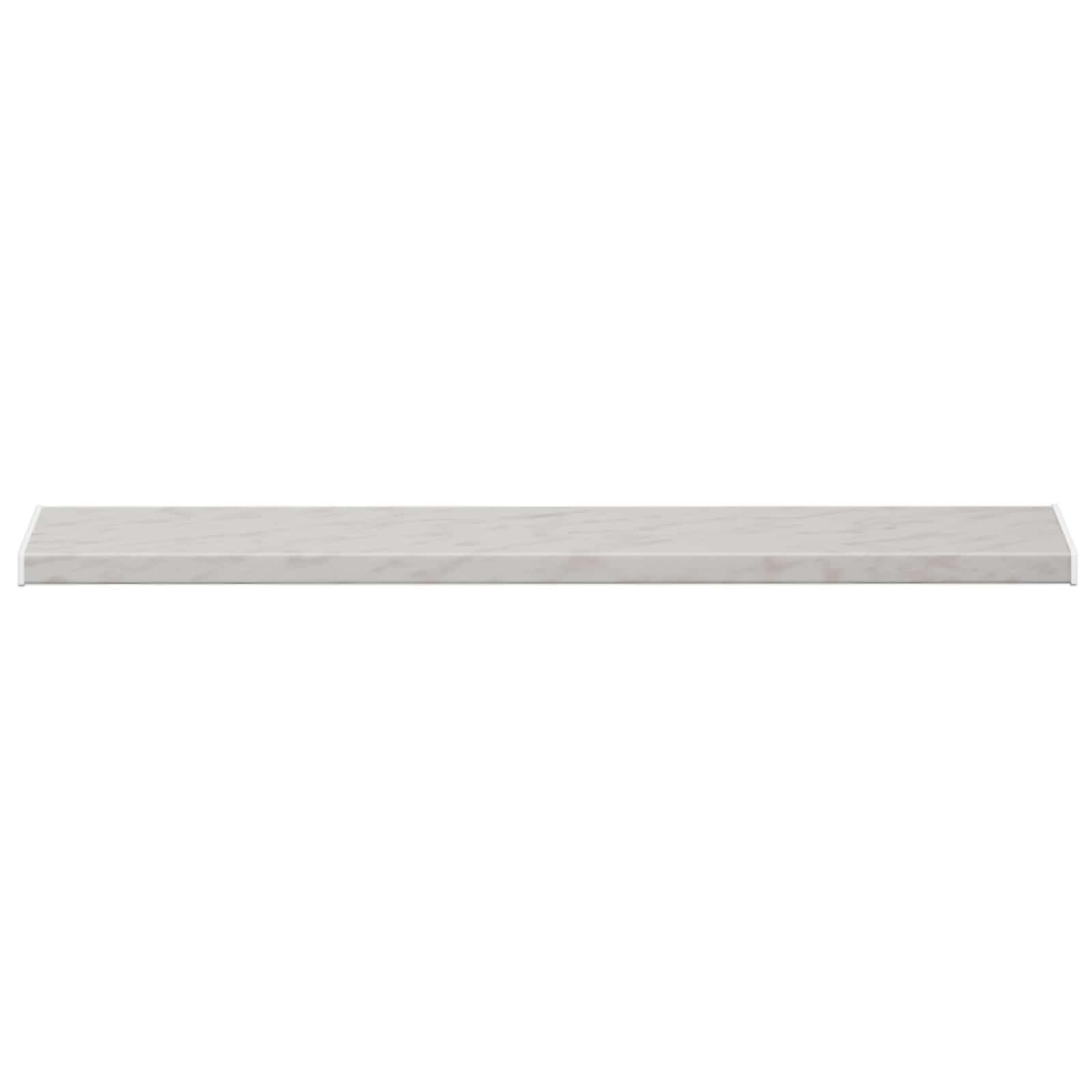Moderno davanzale in PVC con struttura in marmo, 160 x 20 x 4,5 cm, durevole, resistente all'umidità e facile da pulire, per interni ed esterni