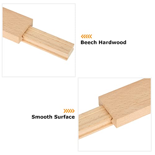 DAJAVE 6PCS 16 Inch Wood Drawer Slides, Wooden Drawer Slide Bottom Mount, Classic Center Mount Drawer Slides Rails Replacement Part - Image 3