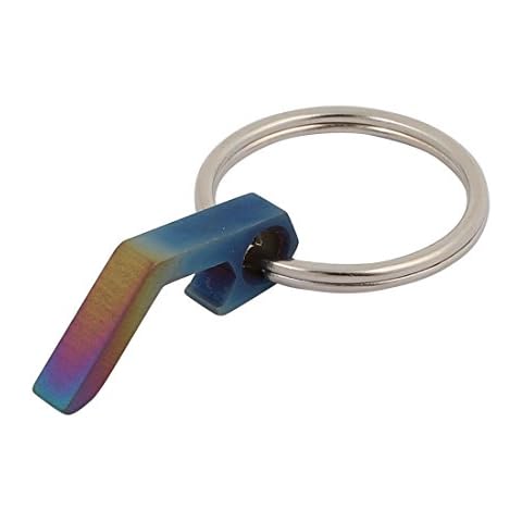 Sourcingmap Titanium Alloy Bottle Opener with Key Ring Cover