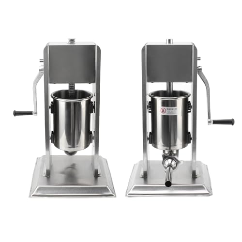 Embutidora de salchichas vertical manual en acero inoxidable con capacidad de 3L 3