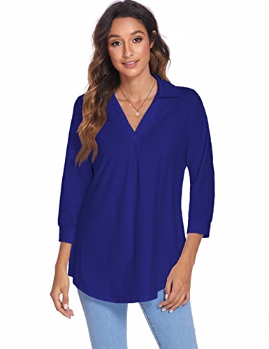 Image of Newchoice Womens 3 /4 Sleeve Shirts Business Casual Tops