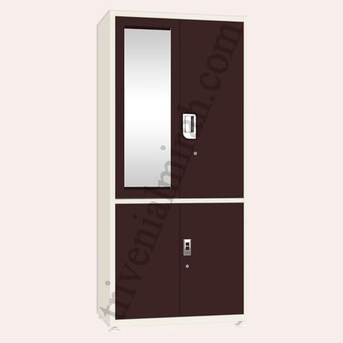 Image of Triveni almirah GOMTI-4 Model |10-Year Guarantee on Paint & Lock |Spacious 4-Door Steel Wardrobe with Top & Bottom Storage Sections| Powder Coated Finish|Tijori Locker | Bangle Drawer| 8 Pin Hangers