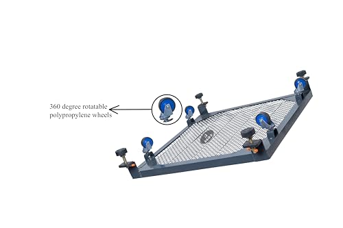 Image of BASE-D,Front Load(19 * 24-Grey) Angle (Iron) Stand,Suitable for LG(5.5 to 7.0 Kg) Samsung (6.0 & 6.5 Kg) and for VOLTAS (6 kg) W /Ms- Rat Mesh,Castor Wheels & Legs - Model: Base Max