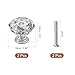 uxcell 2 Pcs Crystal Cabinet Knobs 24 mm Drawer Pulls Crystal Drawer Knobs for Cabinet, Cupboard, Wardrobe, Dresser, Clear/Silver