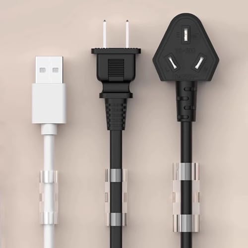 20-Piece Self-Adhesive Cable Straps – Cord Organizer for USB, Earphones, Home Appliances (Home Office Kitchen School) - Medium Size
