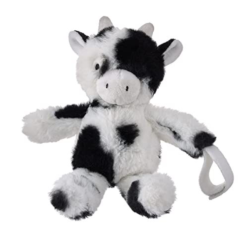 Image of Little Love by NoJo Cow Shaped Black and White Plush Pacifier Buddy