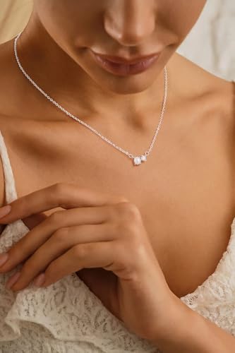 Dainty Pearl Necklaces for Women 14K Gold/Silver Plated Handmade Irregular Pearl Pendant Necklaces Wedding Pearl Chain Necklace Everyday Jewelry Gift3