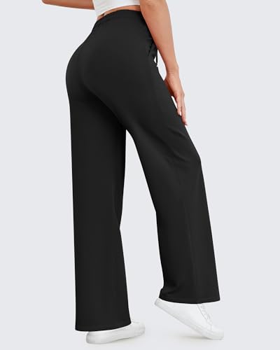 G4Free Women's Wide Leg Pants High Waisted Yoga Pants with Pockets Casual Drawstring Sweatpants3