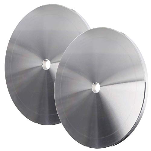 Exclusive EMILYPRO Aluminum Disc Master Base Lap Plate 8 x 1/2 Arbor x 2pcs Grinding Pads for Flat Abrasive Wheels/Backer-Disc/Slant Cabber Polishing Machine