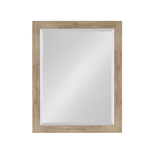 DesignOvation Beatrice Framed Wall Mirror, 21x27, Rustic Brown